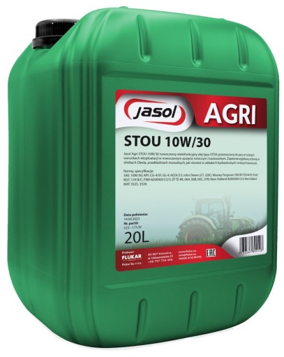 JASOL AGRI STOU 10W30 20л.