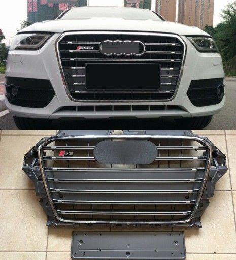 Решітка радіатора Audi Q3 малюнок SQ3 2011-2014 Сіра