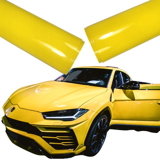 Автомобильная пленка шпон желтый глянец 1. 23X3M