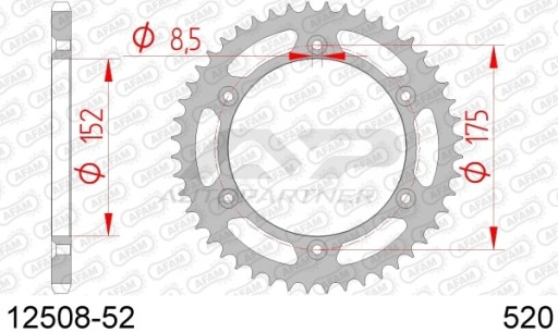 12508-52 - ЗАДНЯ ЗІРОЧКА AFAM. ОЦИНКОВАНА СРІБНА СТАЛЬ