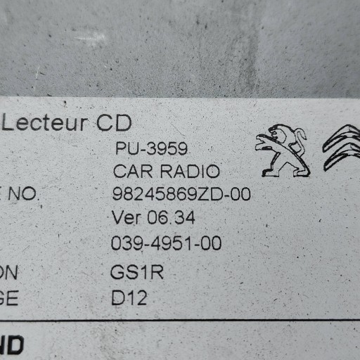player navigation devices Peugeot 2008 and PU3959
