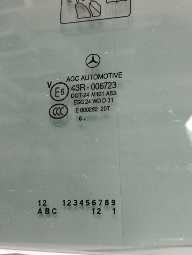 Mercedes-Benz B W246 W242 window door right rear part 2016