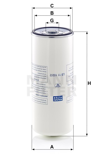 Фильтр масляный MANN-FILTER LB 11 102/2