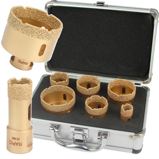 НАБІР КОЛЬЦЕВИХ ПИЛ ДЛЯ АЛМАЗНОГО ГРАНІТУ 20-60ММ