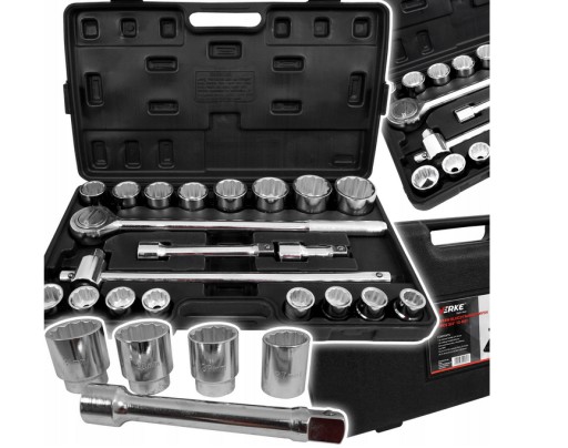 ВЕЛИКИЙ НАБІР ТОРЦЕВИХ КЛЮЧІВ 3/4 ДЮЙМА 21 EL LARGE TIR CRV