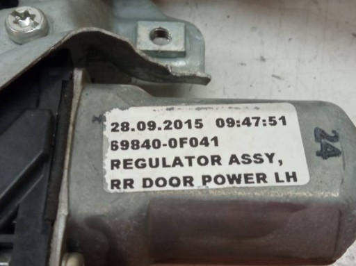 mechanism windows left rear part Toyota Verso and (2009- )