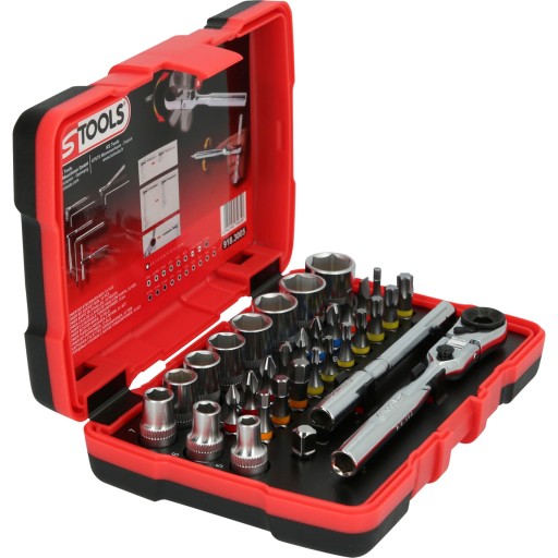 Коробка торцевых головок KS Tools 1/4 TORSIONpower, 33 предмета
