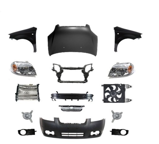 96649257 - AVEO ПЕРЕДНЯ МАСКА КРИЛО БАМПЕР ЛАМПА РЕМІНЬ