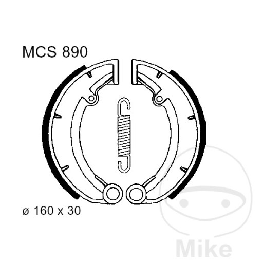 MCS890 - Гальмівні колодки MCS 890 MZ TS 250 /1 1976-1981