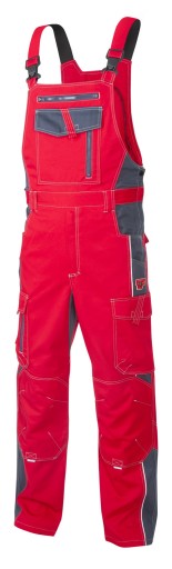 Робочі штани комбінезон VISION ARD червоний.52