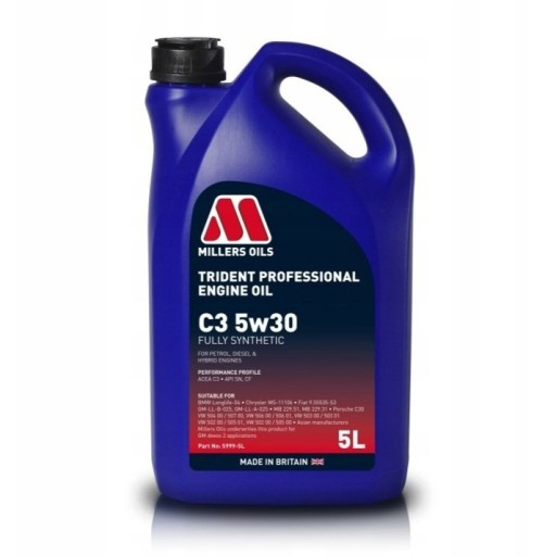 Масло MILLERS OILS Trident PROFESSIONAL C3 5W30 5L