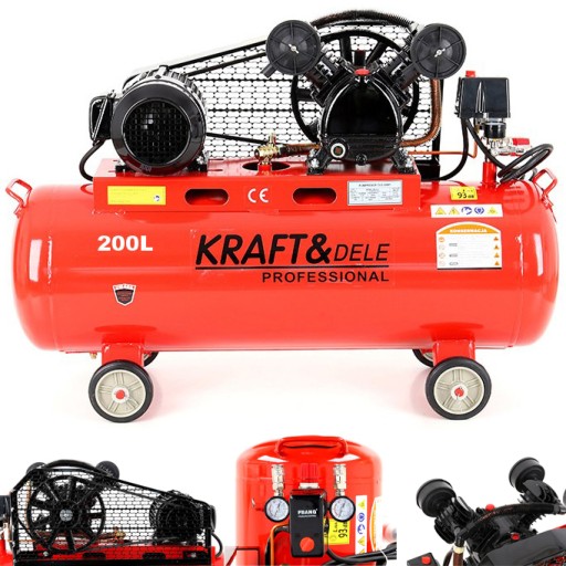 МАСЛЯНЫЙ КОМПРЕССОР 200Л 2-ПОРШНЕВОЙ 400В 8бар K&D PROFESIONAL