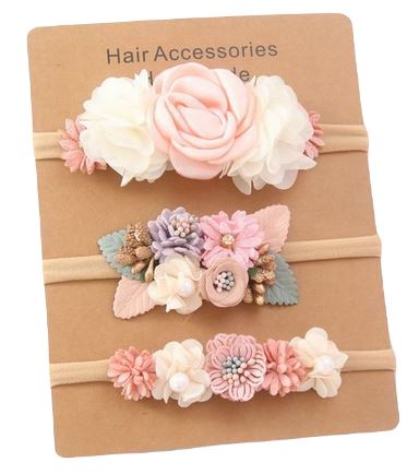 НАБІР 3 Пов'язка з бантом для малюків