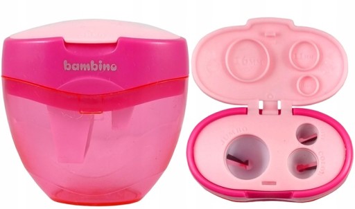 Точилка для олівців ручна з контейнером Bambino Shades of blue, Shades of green, Multicolour