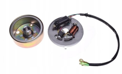 IS13M2245 - СТАТОР ІСКРОУТВОРЮВАЧ 2 КОТУШКИ + МАГНІТНЕ КОЛЕСО MBK 51