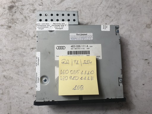 A8 D3 - AUDI A6 C6 CD-чейнджер 4E0035111A