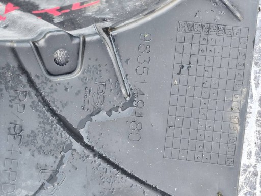 OPEL MOKKA II B mudguard rear. left 9835149480