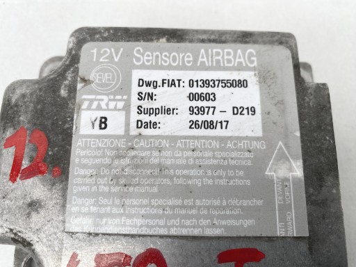 DUCATO BOXER JUMPER 14- modulo SENSOR Centralina airbag airbag 1393755080