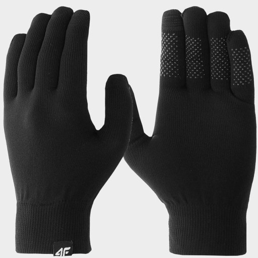 Zimné rukavice 4F 4FAW23AGLOU047 20S - ČIERNA, L/XL