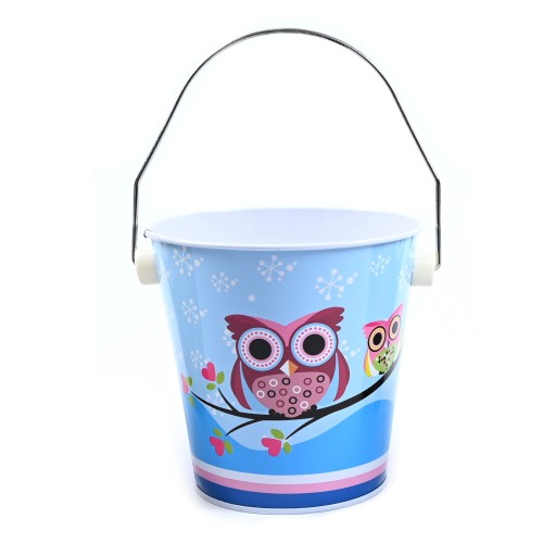 ВІДРО САДОВЕ МЕТАЛЕВЕ 10х12СМ РІЗНІ ВІЗЕРУНКИ