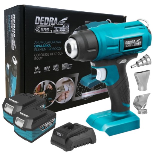 АКУМУЛЯТОРНА ТЕПЛОВА ГАРНА DEDRA + 2x4.0AH + ЗАРЯДНИЙ ПРИСТРІЙ