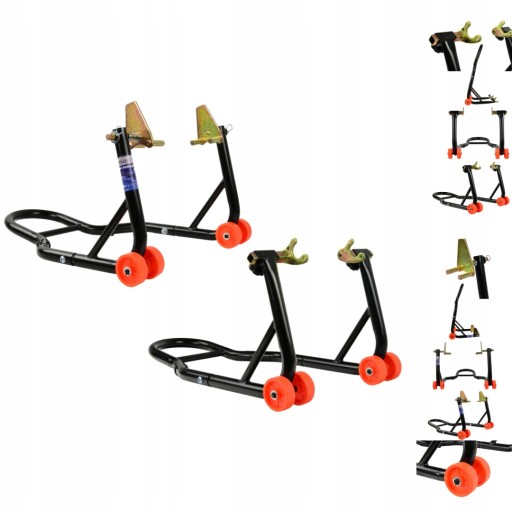 ЗАДНЯЯ + ПЕРЕДНЯЯ СТОЙКА ДЛЯ МОТОЦИКЛА 2В1 КОМБИНИРОВАННЫЙ ПОДЪЕМНИК