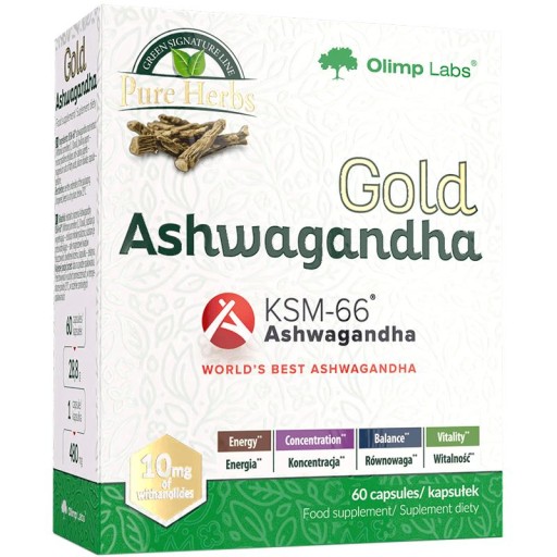 Olimp Gold Ashwagandha KSM-66 imunita posilnenie tela sila 60x