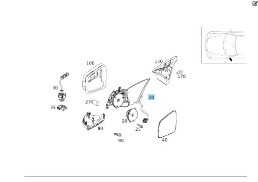 РАМА ДЗЕРКАЛА ЛІВА MERCEDES A2048104176