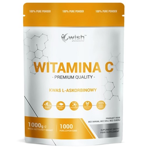 WISH VITAMÍN C 1000G ČISTÁ KYSELINA L-ASKORBOVÁ