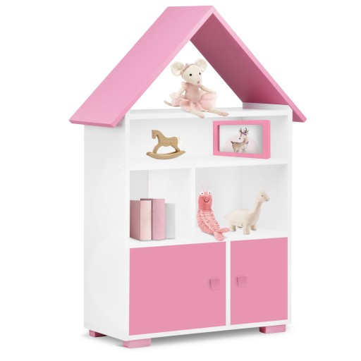 Полиця Konsimo 83 х 30 х 117 см, відтінки рожевого