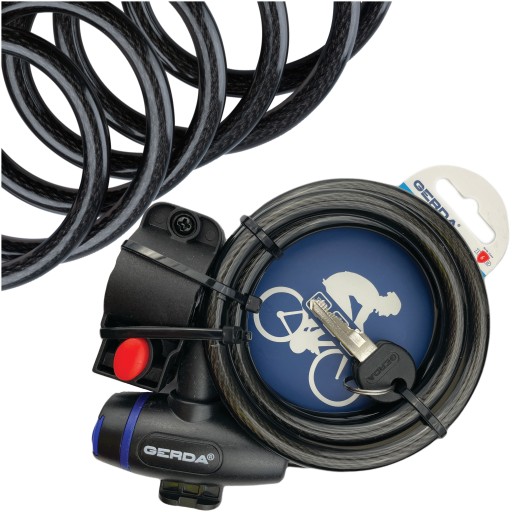 Велозамок тросовий Gerda 0SFLU120010.06S2YP + продовження гарантії Gerda на 30 днів