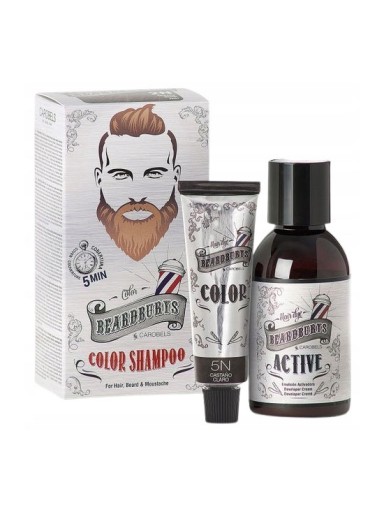 Beardburys Farbiaci šampón 5N Svetlo hnedá 75ml