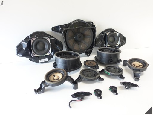 AUDI A8 S8 4H0 D4 SESTAVA SUBWOOFER repráků BOSE