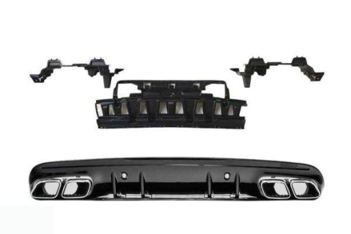 MM-GR205600-6302-GLS - Дифузор MERCEDES W205 LOOK C63 наконечник хром