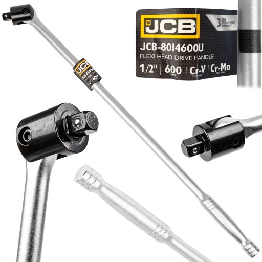 Pokrętło Przegubowe Obrotowe Rękojeść Jcb Klucz Do Kół 1/2" 600mm
