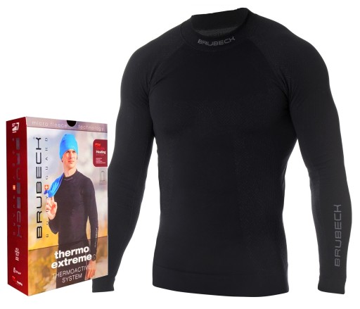 Білизна з довгим рукавом Brubeck Extreme Thermo, чорна, розмір XL
