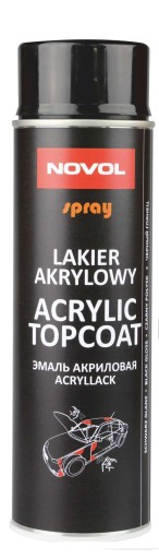ACRYL TOPCOAT АКРИЛОВЫЙ ЛАК NOVOL МАТОВЫЙ ЧЕРНЫЙ