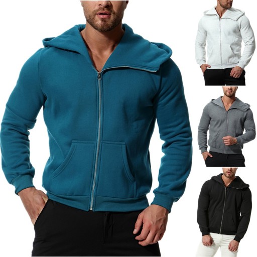 Sweter męski Jesienna bluza z kapturem i długim rę 9626524928 Odzież Męska Swetry MW MMFBMW-3