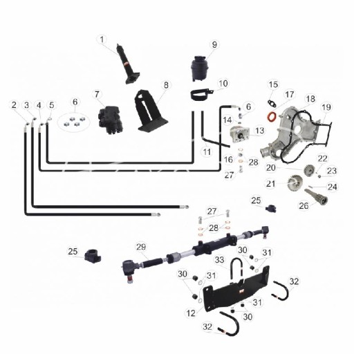 HAN00701 - ПІДТРИМКА URSUS C - 360 КРУГОВА ВІСЬ НА РАСПРЕДВАЛ.