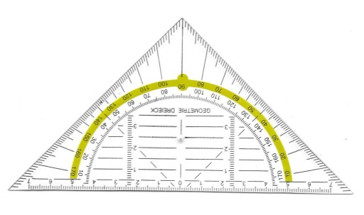 Набір кутник/транспортир Alco прозорий