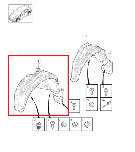31301959 - КОЛІСНІ АРКИ VOLVO V40 Cross Country