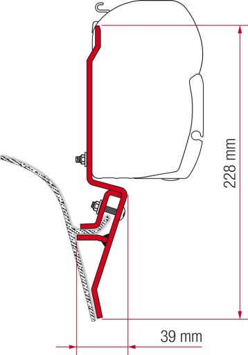 98655-035 - Адаптер для тенту F45 Kit VW T3 Fiamma в-ва