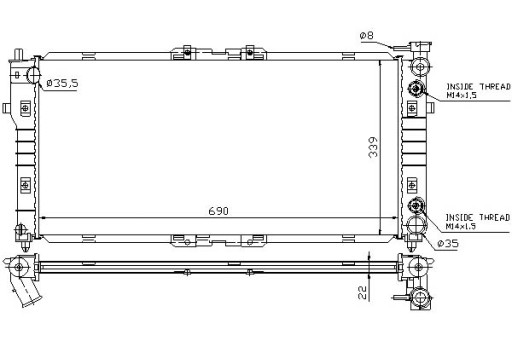 62393 - Кулер води nissens mazda 626 iv 1.8 i (ge)
