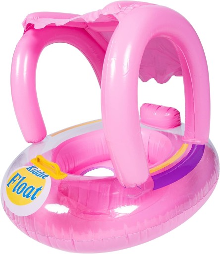 Понтонний надувний навіс коло дитячий басейн з навісом