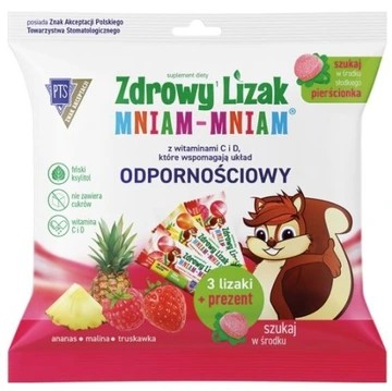 Zdravé lízatko Mňam-Mňam 3 príchute + prsteň