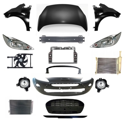 1558908 - FORD KA 08-15 ПЕРЕДНИЙ КАПОТ БАМПЕР РЕМЕНЬ КРИЛО