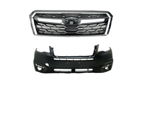 FORESTER 16-18 БАМПЕР + РЕШІТКА ХРОМ