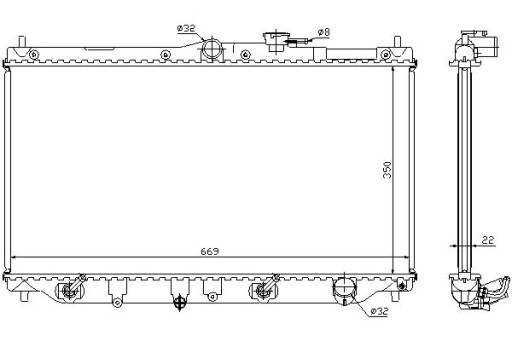 622831 - Кулер для воды nissens honda accord iv 2.0 i 16v (