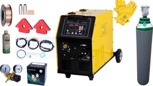 MIG 280 подвійний імпульсний алюмінієвий зварювальний апарат 400В комплект