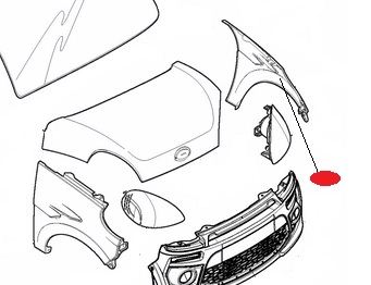 1403217 - ПЕРЕДНЄ ЛІВЕ КРИЛО LIGIER JSRC ЧОРНИЙ ОРИГІНАЛ